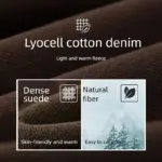 Amii Cotton Jeans 2025 Winter New Solid Color Loose Wide-leg Denim Pant Thicken Warm Versatile Jean Trousers For Ladies 12554073 - Image 6