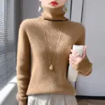 Women Sweater Turtleneck Slim Pullovers Autumn Winter Warm Bottoming Shirts Jumpers Basic High Strecth Korean Knitwear 2025 - Image 3
